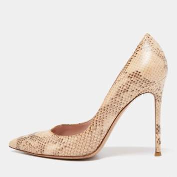 Pre Owned Gianvito Rossi Two Tone Python Gianvito Pumps Size 41