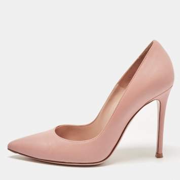 Pre Owned Gianvito Rossi Pink Leather Gianvito Pumps Size 36