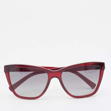 Pre Owned Giorgio Armani Burgundy / Grey Gradient AR 8035 Square Sunglasses
