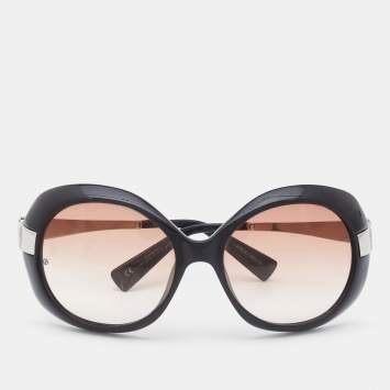 Pre Owned Giorgio Armani Black/Pink Gradient GA 479/S Oversized Sunglasses