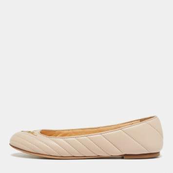 Pre Owned حذاء باليرينا مسطح جويسيبي زانوت�ي جلد وردي مبطن مقاس 40