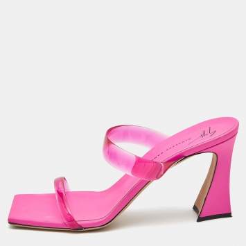 Giuseppe Zanotti Pink PVC Slide Sandals Size 39