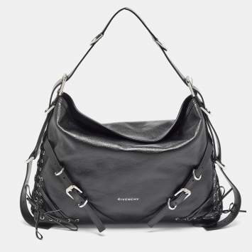Pre Owned Givenchy Black Leather Medium Corset Voyou Shoulder Bag