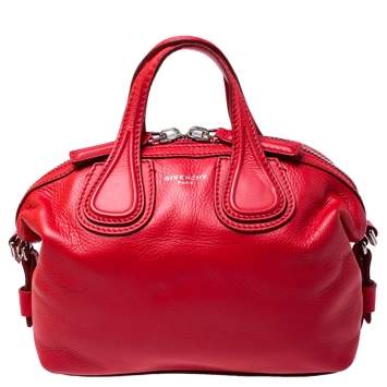 Pre Owned Givenchy Red Leather Mini Nightingale Bag