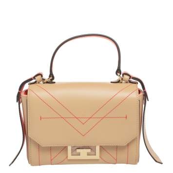 Pre Owned Givenchy Beige Leather Eden Top Handle Bag