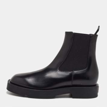 Pre Owned Givenchy Size 38 Black Leather Ankle Length Chelsea Boots