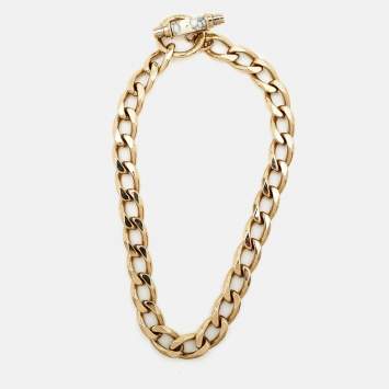 Pre Owned Givenchy Marble Two Tone Necklace
