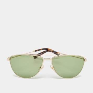 Pre Owned Givenchy Black/Gold GV7157/S Aviator Sunglasses