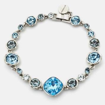 Pre Owned سوار جيفنشي بقطع الكريستال لون فضي