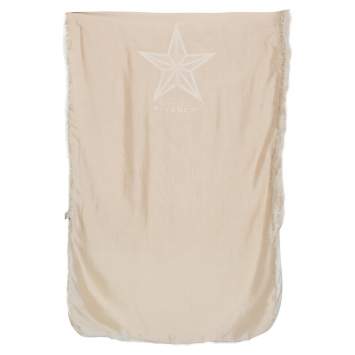 Pre Owned Givenchy Ivory Cotton Silk Star Logo Jacquard Scarf