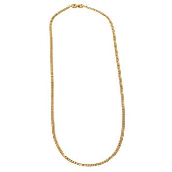 Pre Owned Givenchy Vintage Flat Gold Tone Flat Chain Necklace 