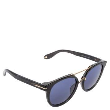 Pre Owned Givenchy Black GV 7034/S Aviator Sunglasses