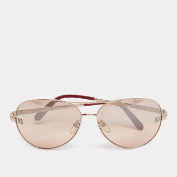 Pre Owned Givenchy Red SGV464 Aviator Gladiator Sunglasses