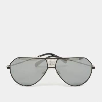 Pre Owned Givenchy Black GV 7173/S Mirrored Aviator Sunglasses