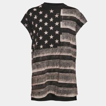 Pre Owned Givenchy Black Stars Print Jersey Short Sleeve T-Shirt S