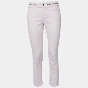 Pre Owned Givenchy Pink Denim Zip Detail Jeans M Waist 30" 