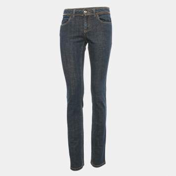Pre Owned Givenchy Blue Denim Zip Detail Jeans M Waist 31"