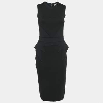 Givenchy Black Jersey Panel Detail Sleeveless Midi Dress M
