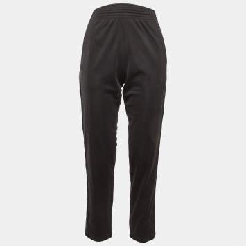 Pre Owned Givenchy Black Jersey Logo Tape Detail Track Pants S
