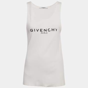 Pre Owned تانك توب جيفنشي ميسون قطن أبيض واسع M