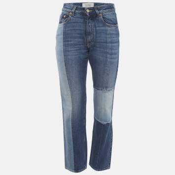 مملوكة مسبقًا Givenchy Blue Denim Mid-Rise Straight Leg Jeans S/Waist 27"