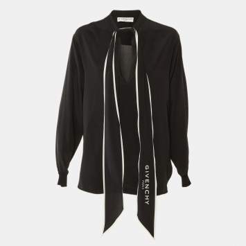 مملوكة مسبقًا Givenchy Black Silk Top M
