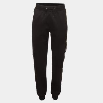 Pre Owned Givenchy Black Jersey Side Stripe Joggers XS