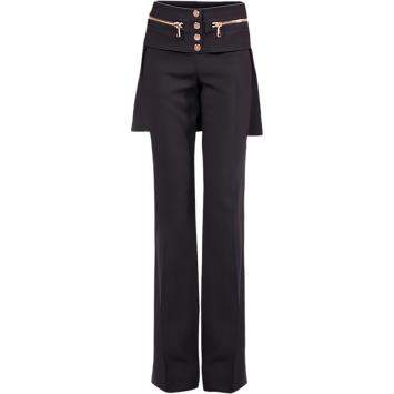 Pre Owned Givenchy Black Crepe Skirt Detail Trouser M