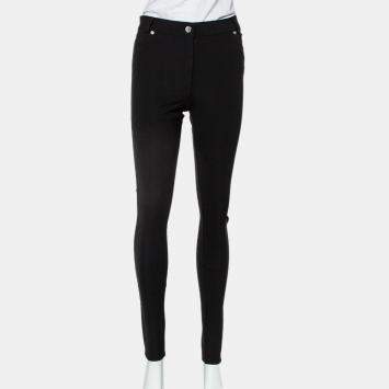 Pre Owned Givenchy Black Knit Skinny Leggings M