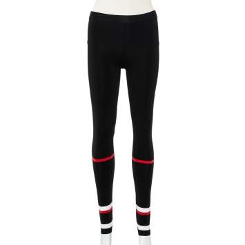 Pre Owned Givenchy Black Stretch Knit Contrast Stripe Detail Leggings S