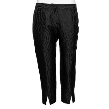 Pre Owned Givenchy Black Moire Jacquard Trouser L