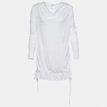 Pre Owned Givenchy White Knit Full Sleeve Top S