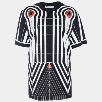 Pre Owned Givenchy Black Robot Print Cotton T-Shirt S