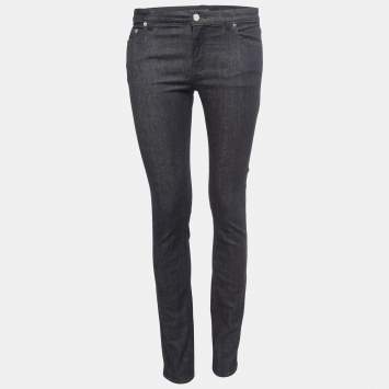 Pre Owned Givenchy Navy Blue Denim Tapered Leg Jeans M