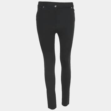Pre Owned Givenchy Black Stretch Crepe Skinny Trousers M