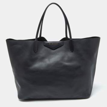 Pre Owned Givenchy Black Leather Large Antigona Shopper Tote
