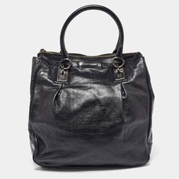 Pre Owned Givenchy Black Leather Shopper Tote