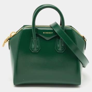 Givenchy Green Leather Mini Antigona Satchel
