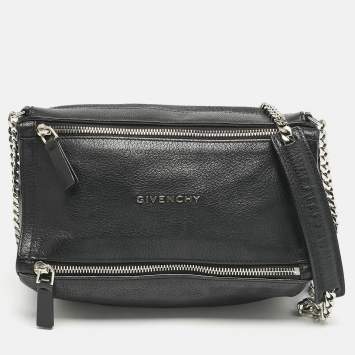 Givenchy Black Leather Mini Pandora Chain Shoulder Bag