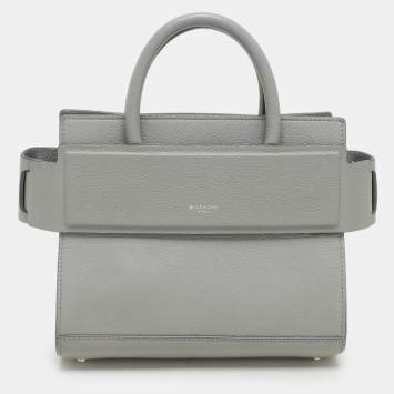 Givenchy Grey Leather Mini Horizon Top Handle Bag 