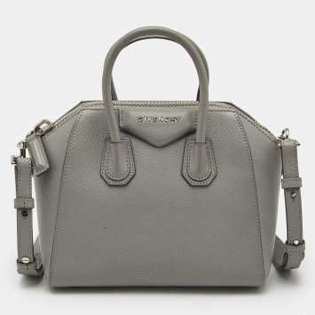 Givenchy Grey Leather Mini Antigona Satchel