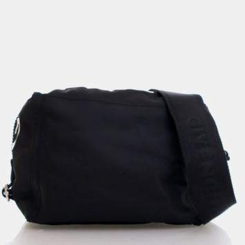Pre Owned Givenchy Pandora Black Nylon Shoulder Bag