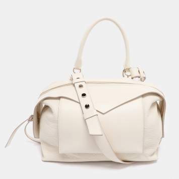 Pre Owned Givenchy Cream Leather Medium Sway Bag