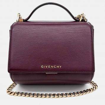 Pre Owned Givenchy Purple Leather New Pandora Box Mini