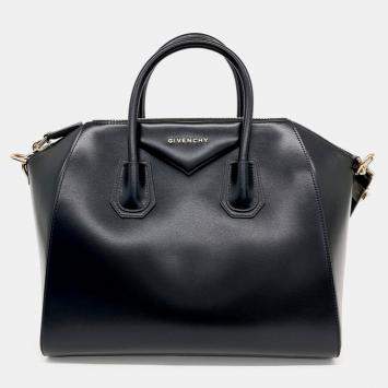 Pre Owned Givenchy Black Leather Antigona Medium