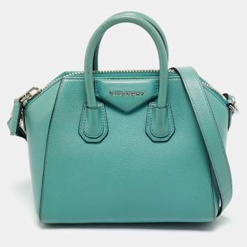 Pre Owned Givenchy Aqua Leather Mini Antigona Satchel