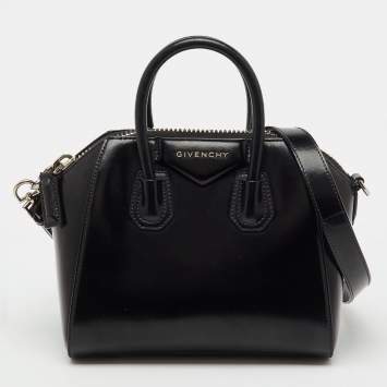 Pre Owned Givenchy Black Leather Mini Antigona Satchel