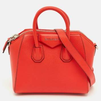 مملوكة مسبقًا Givenchy Red Leather Mini Antigona Satchel