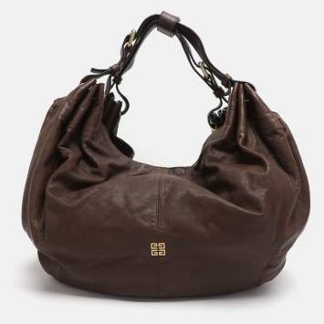 Pre Owned Givenchy Brown Leather Hobo