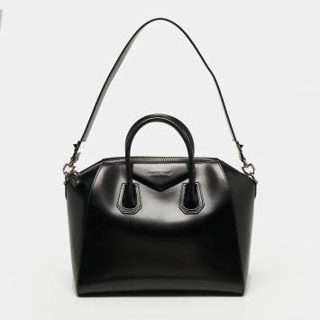 Pre Owned Givenchy Antigona Medium Black Leather Satchel